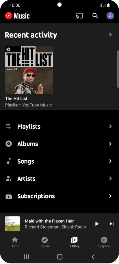 Press the required category and go to the required audio file.