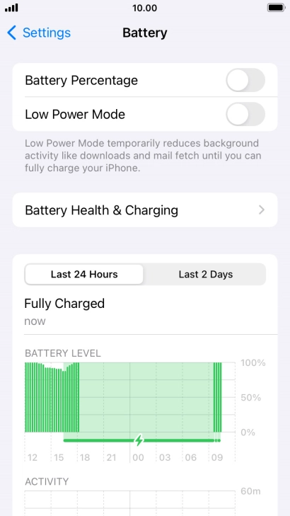 Press Battery Health & Charging.