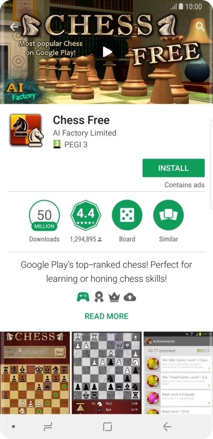 Press INSTALL and follow the instructions on the screen to install the app.