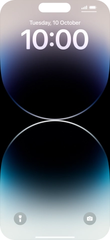 Press and hold anywhere on the lock screen.