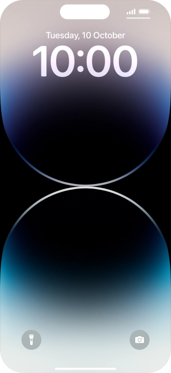 Press and hold anywhere on the lock screen.