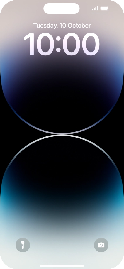 Press and hold anywhere on the lock screen.