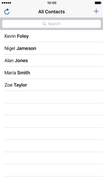 Press the required contact.