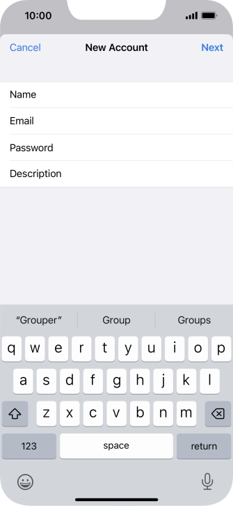 Press Description and key in the required name.