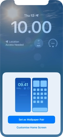 To use the same colour theme on the home screen, press Set as Wallpaper Pair.