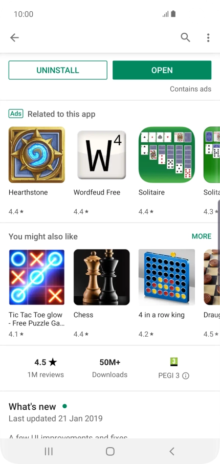 Press the Home key to return to the home screen.