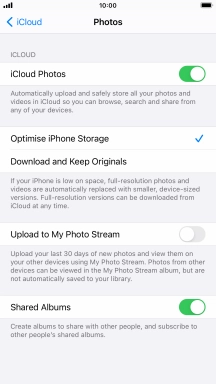 Press the indicator next to 