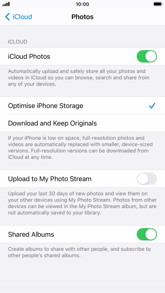Press the indicator next to 