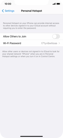 Press Wi-Fi Password and key in the required password.