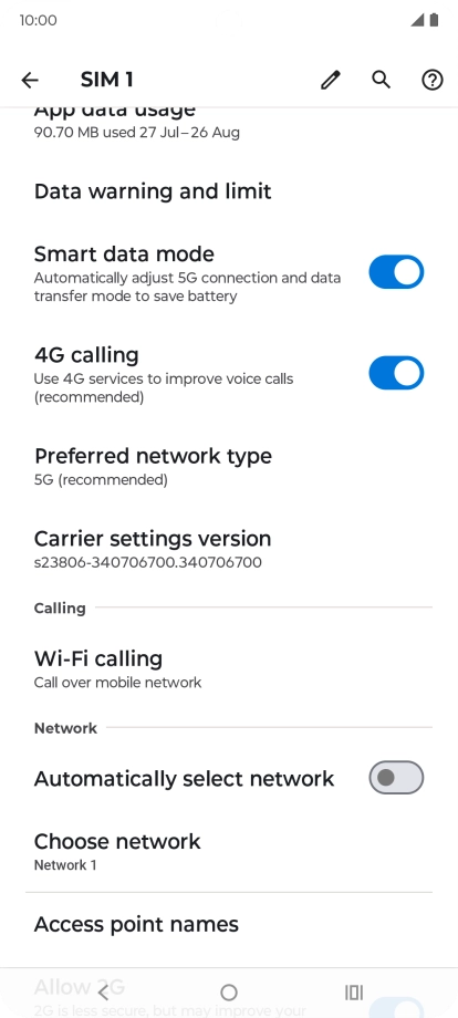 Press the indicator next to 