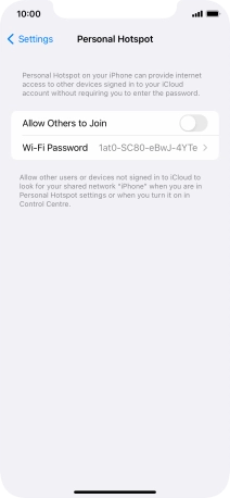 Press Wi-Fi Password and key in the required password.