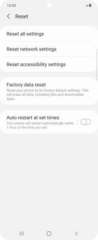 Press Factory data reset.