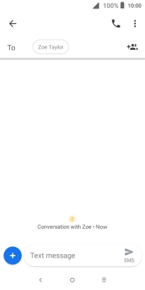 Press the text input field and write the text for your picture message.