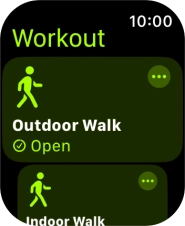 Press the required training activity to start it.