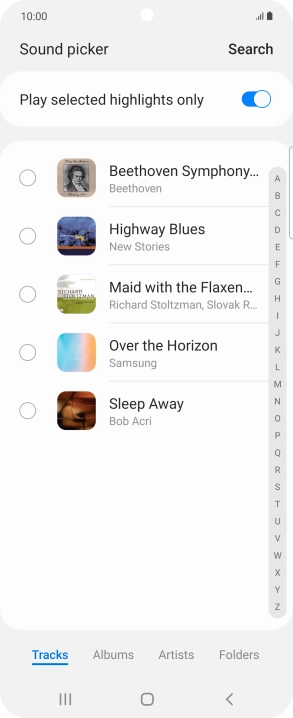 Press the required ring tones to hear them.