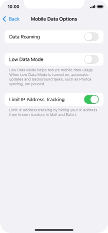 Press the indicator next to 