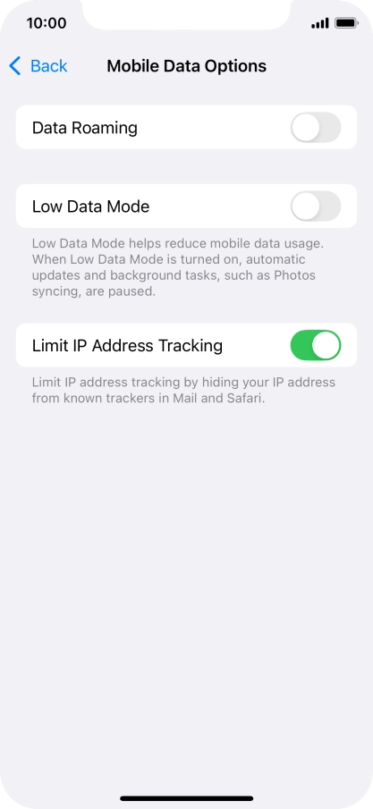 Press the indicator next to 