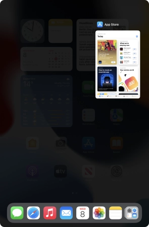 Slide upwards on the required application to end it.