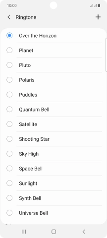 Press the add ring tone icon.