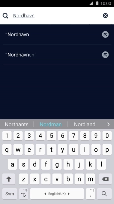 Press the required destination.