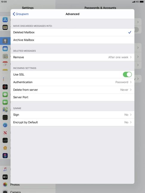 Press the indicator next to 