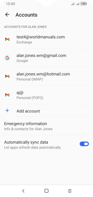 Press the indicator next to 