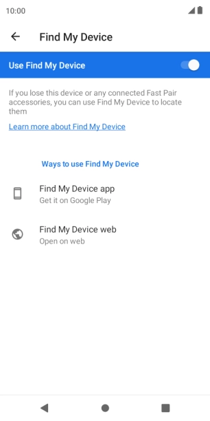 Press the Home key to return to the home screen.