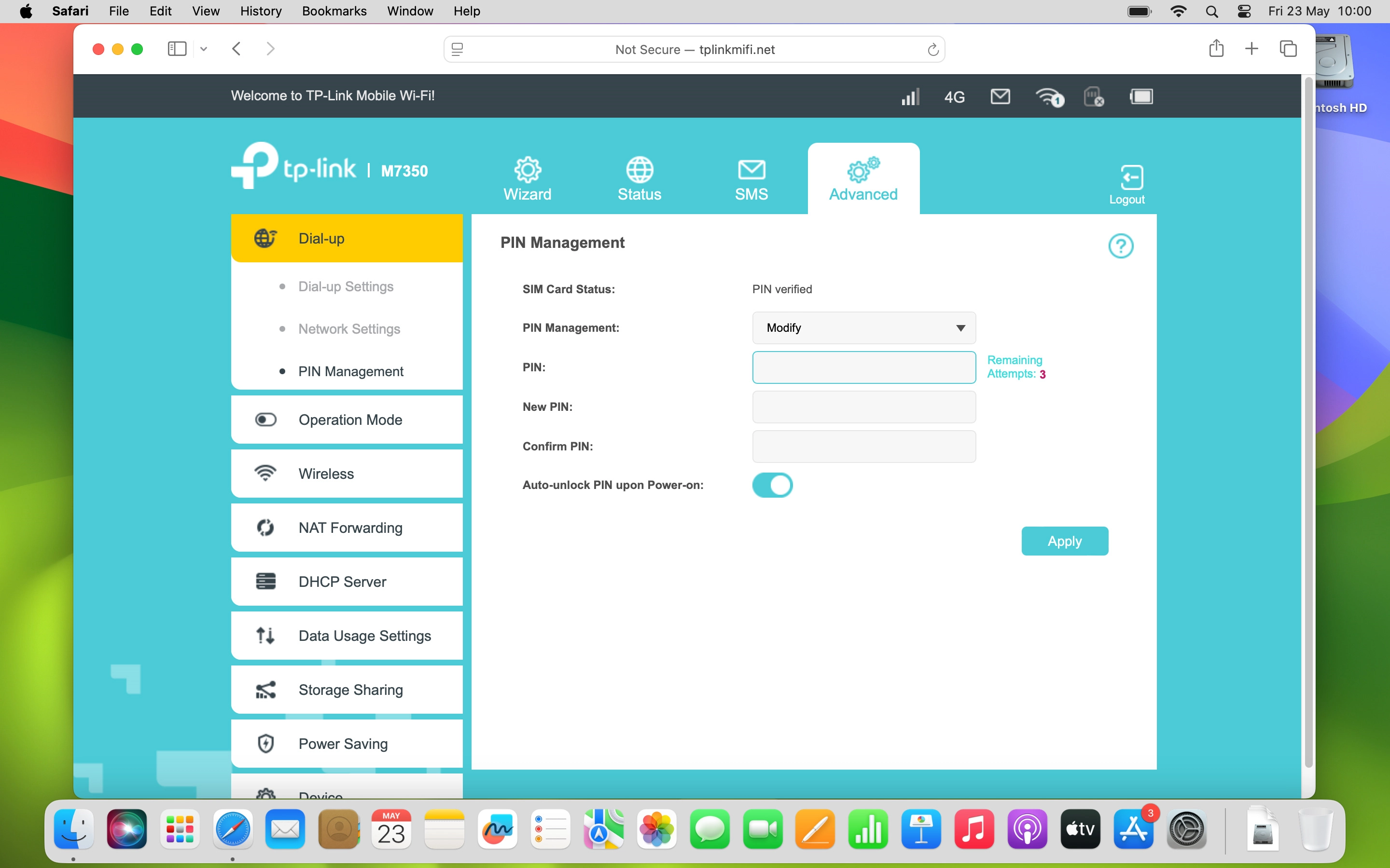 Click the field next to 