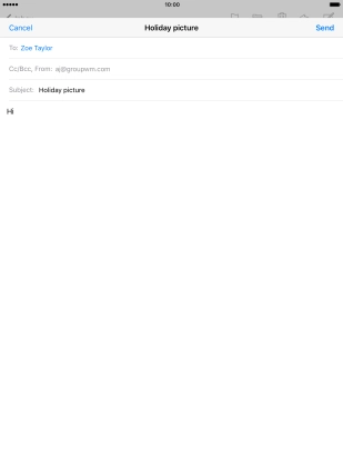 Press and hold the text input field until a pop-up menu is displayed.