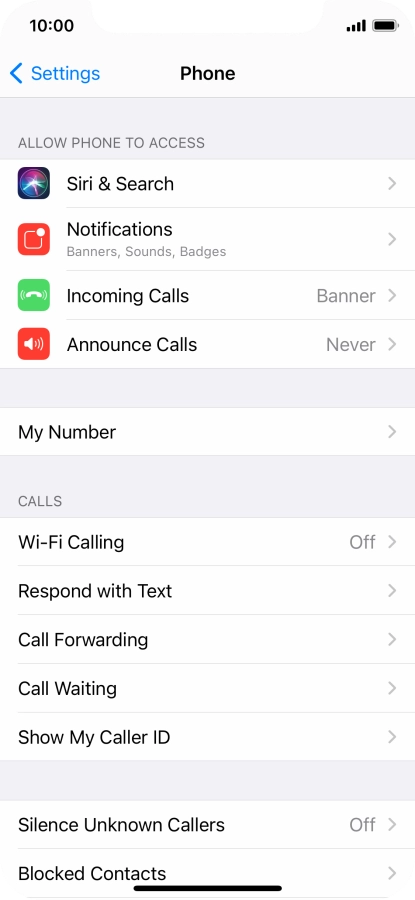 Press Announce Calls.