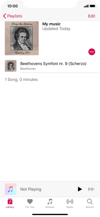 Go to the required category or playlist and press the required audio file.
