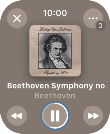 Turn the Digital Crown to select the required volume.