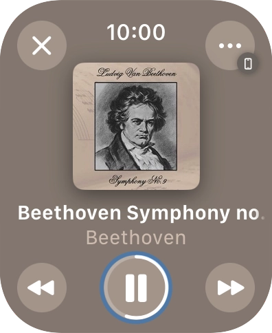 Turn the Digital Crown to select the required volume.