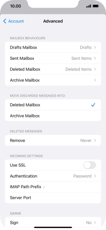 Press the indicator next to 
