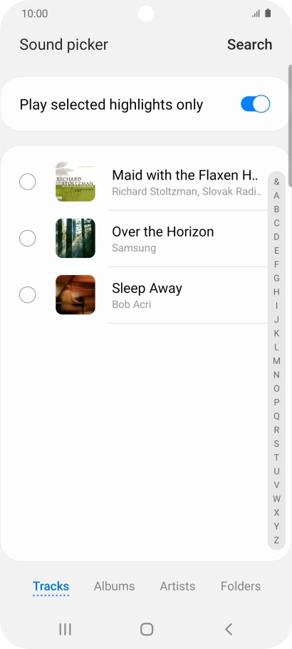 Press the required ring tones to hear them.
