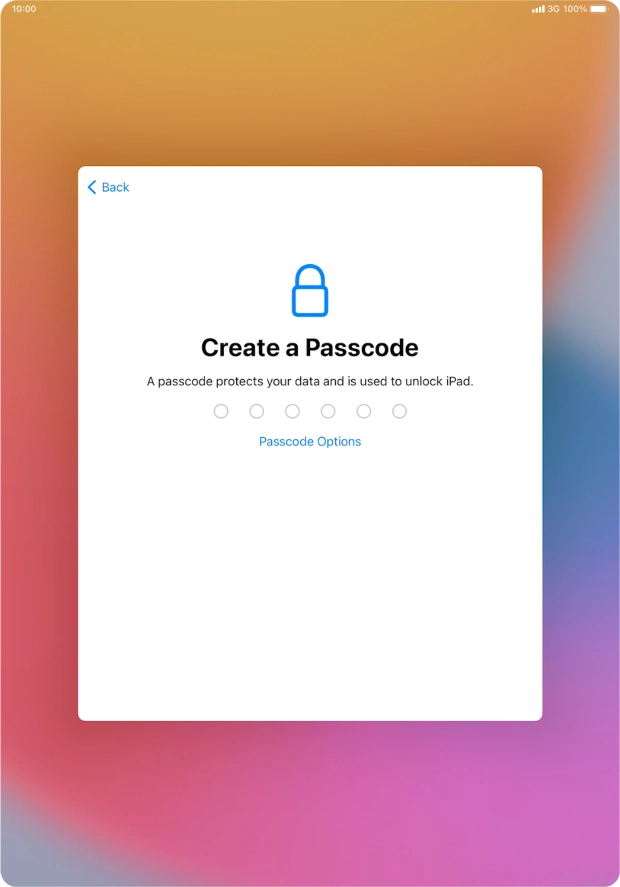 Press Passcode Options.