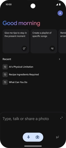 Press the profile icon.