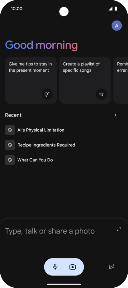 Press the profile icon.