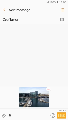 Press SEND when you've written your picture message.