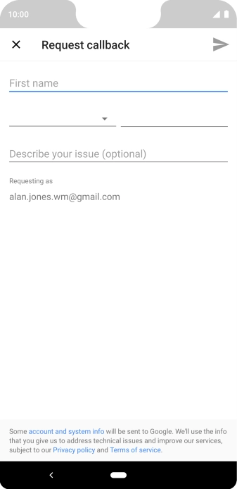 Follow the instructions on the screen to request a call. You will then get a call from the Google support team. Follow the verbal instructions to get support for your phone.