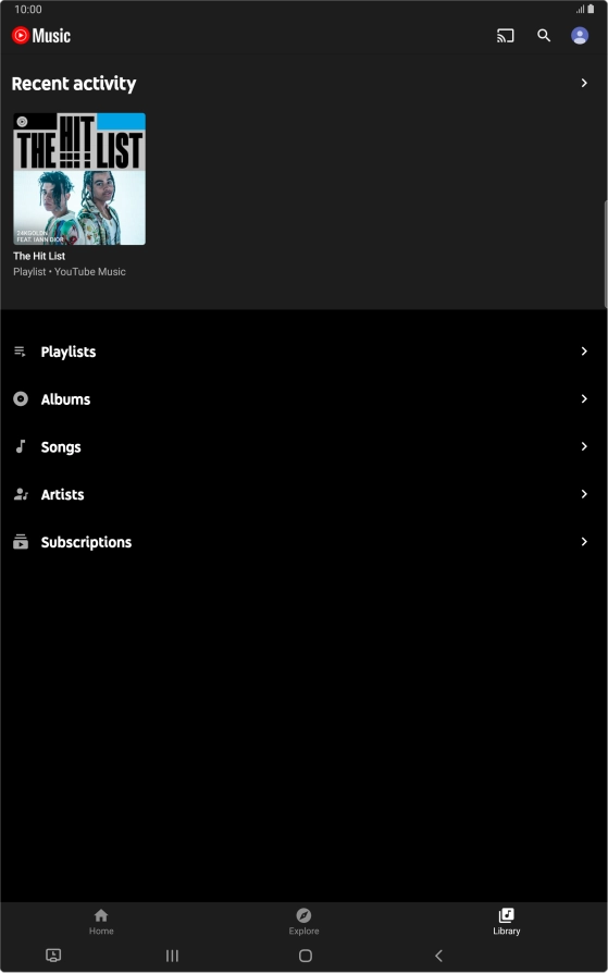 Press the required category and go to the required audio file.