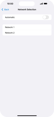 If you turn off the function, press the required network.