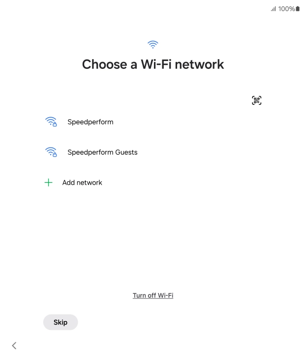 Press the required Wi-Fi network.