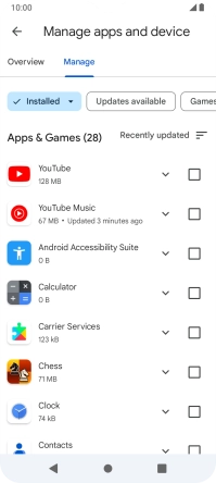 Press the required app.