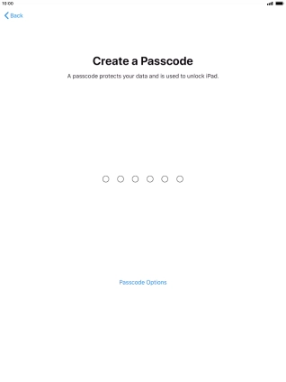 Press Passcode Options.