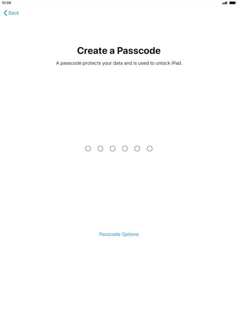 Press Passcode Options.