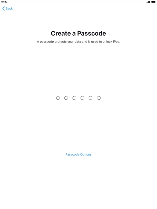Press Passcode Options.