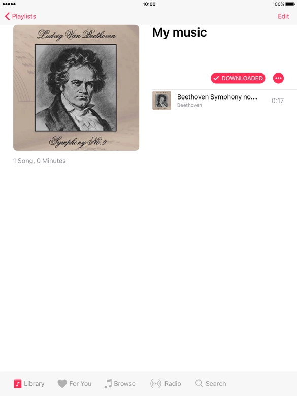 Go to the required category or playlist and press the required audio file.