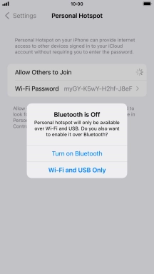 If Wi-Fi is turned on, press Wi-Fi and USB Only.