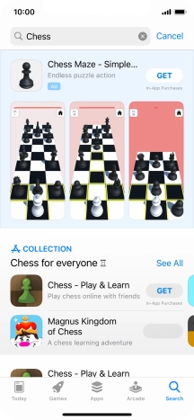 Press the required app.